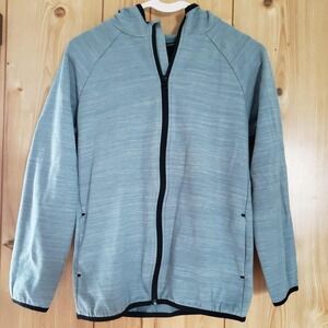 All in Motion Girls Size‎ L 12/14 Blue Zip Hoodie Jacket Lightweight